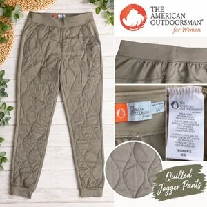 The American Outdoorsman Women Quilted Jogger Pants Fall Size M Active Lifestyle